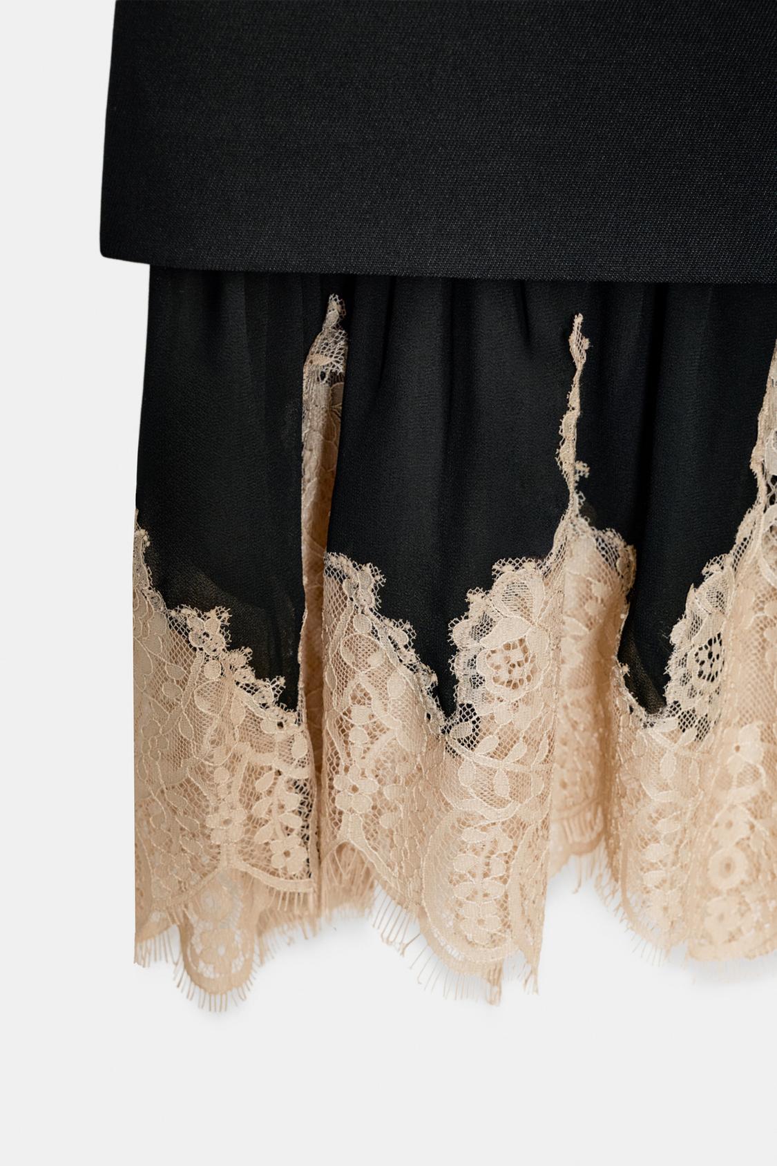 Zw Collection Combined Lace Skirt