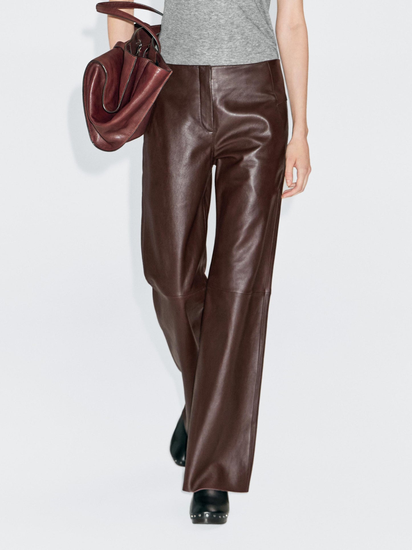 Nappa leather trousers