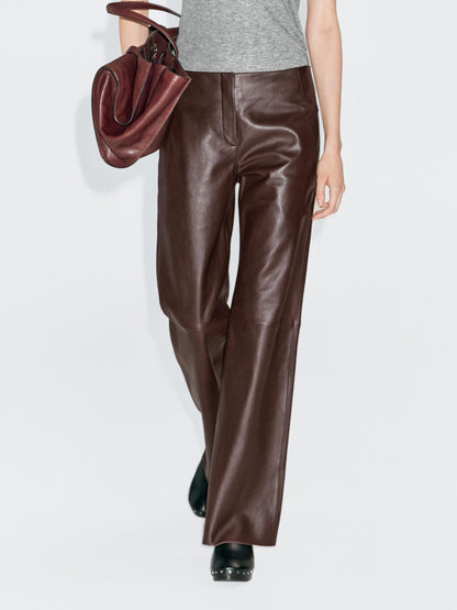 Nappa leather trousers