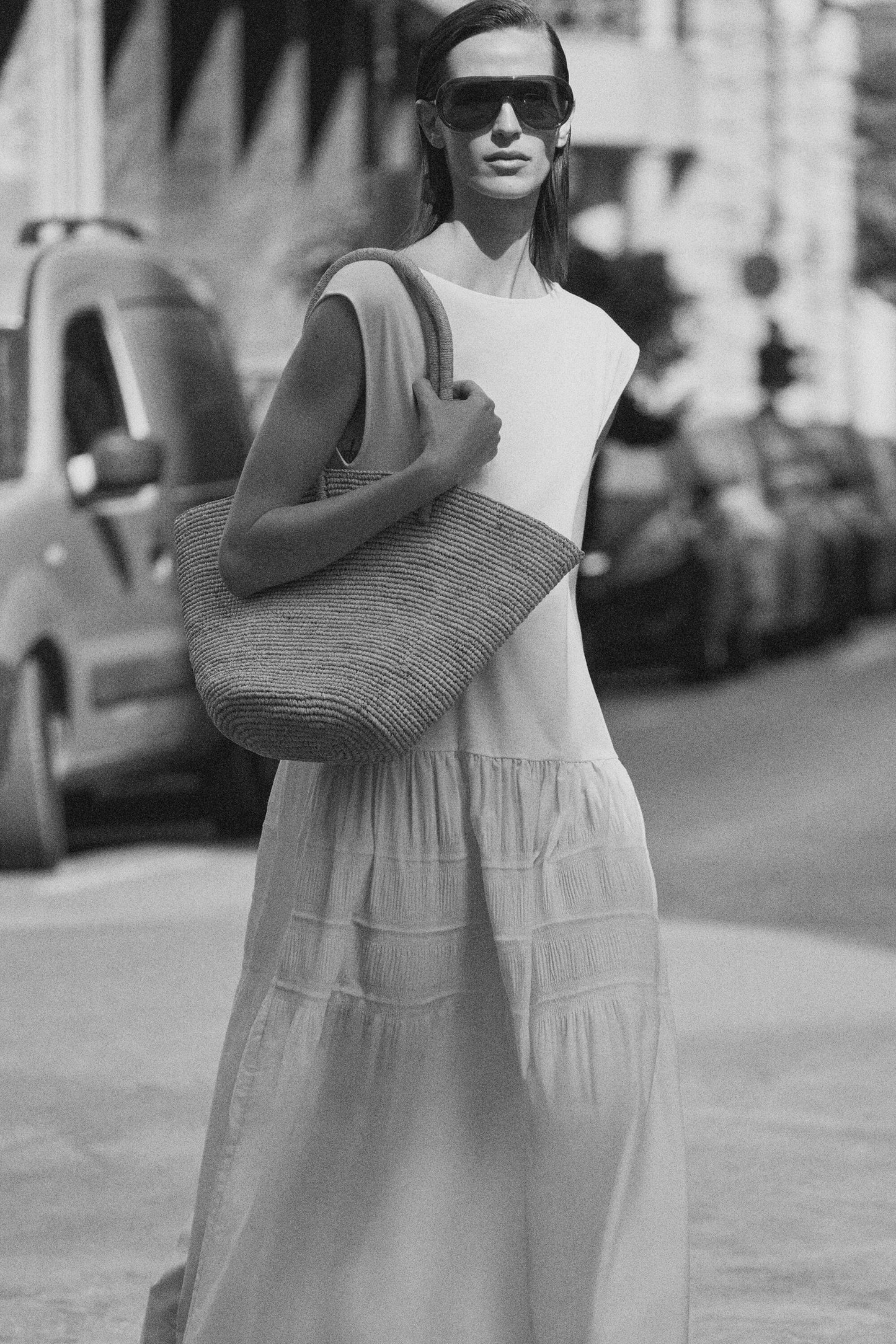 Tiered Gathered Midi Dress