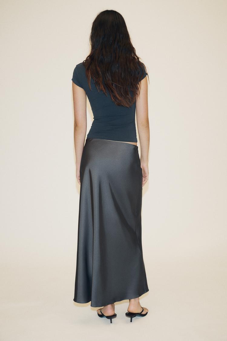 Satin Midi Skirt