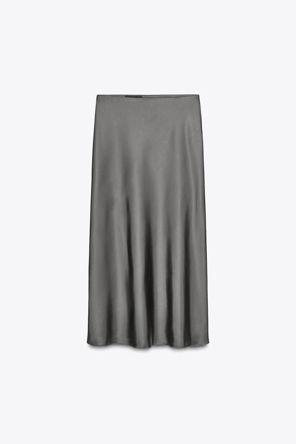 Satin Midi Skirt