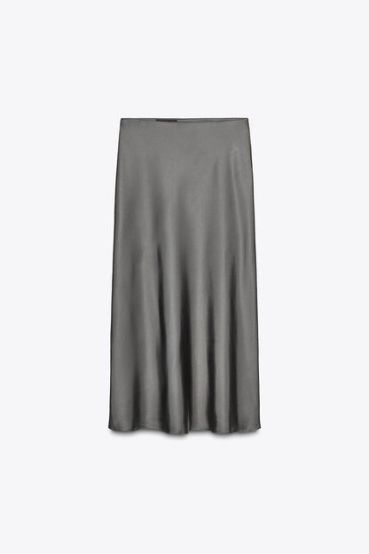 Satin Midi Skirt