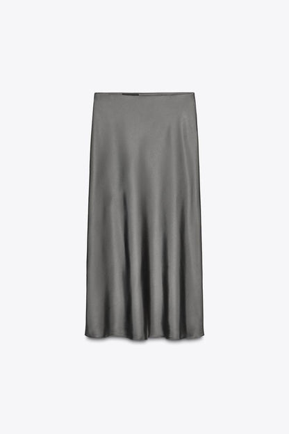Satin Midi Skirt
