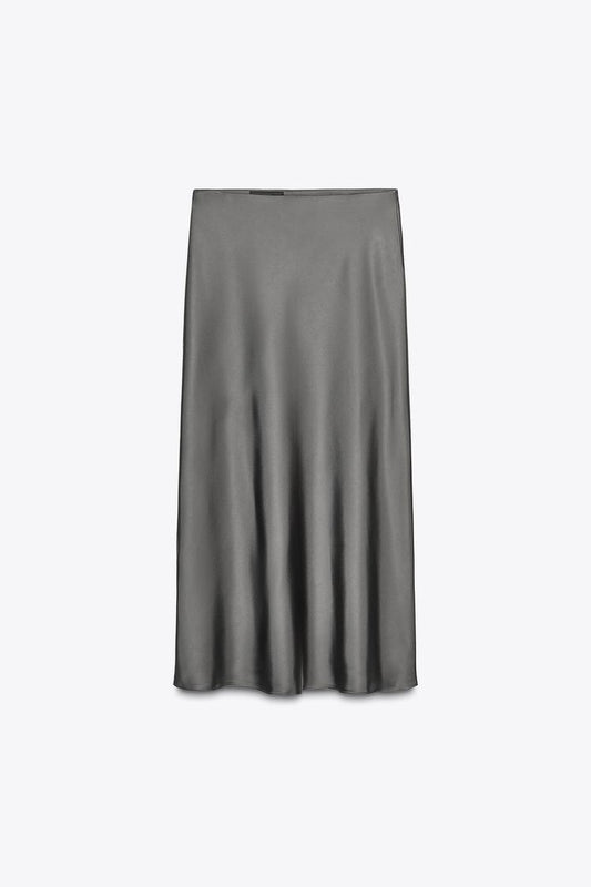 Satin Midi Skirt