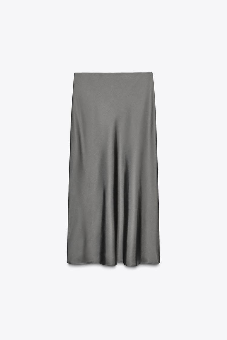 Satin Midi Skirt