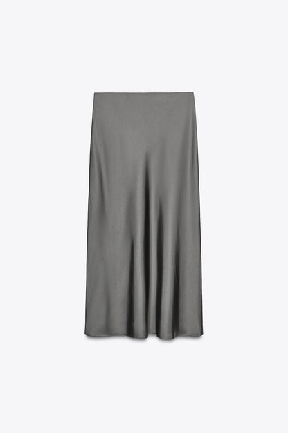 Satin Midi Skirt