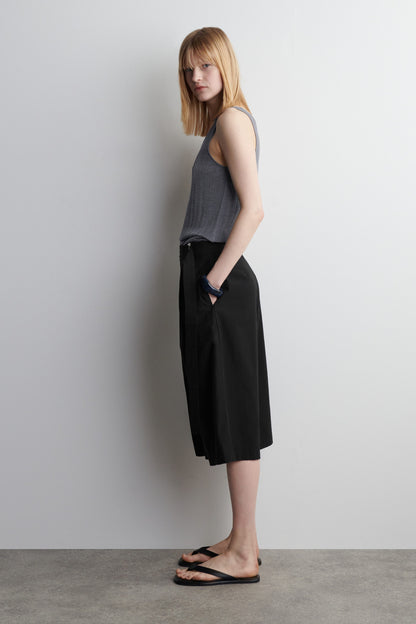 Ribbed-Knit Silk Tank Top