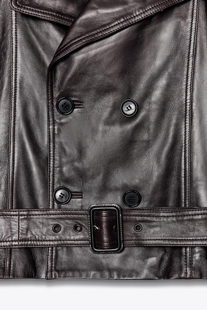100% leather biker jacket ZW Collection limited edition