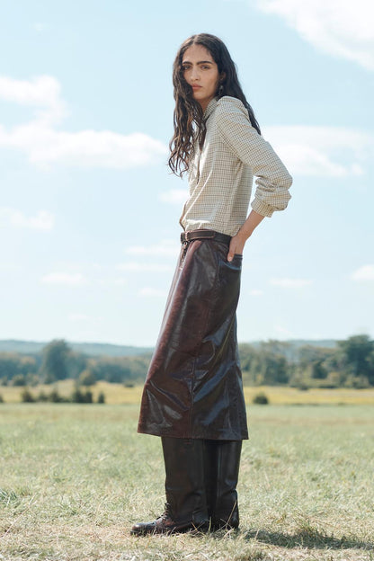 Limited Edition 100% Leather Straight Skirt