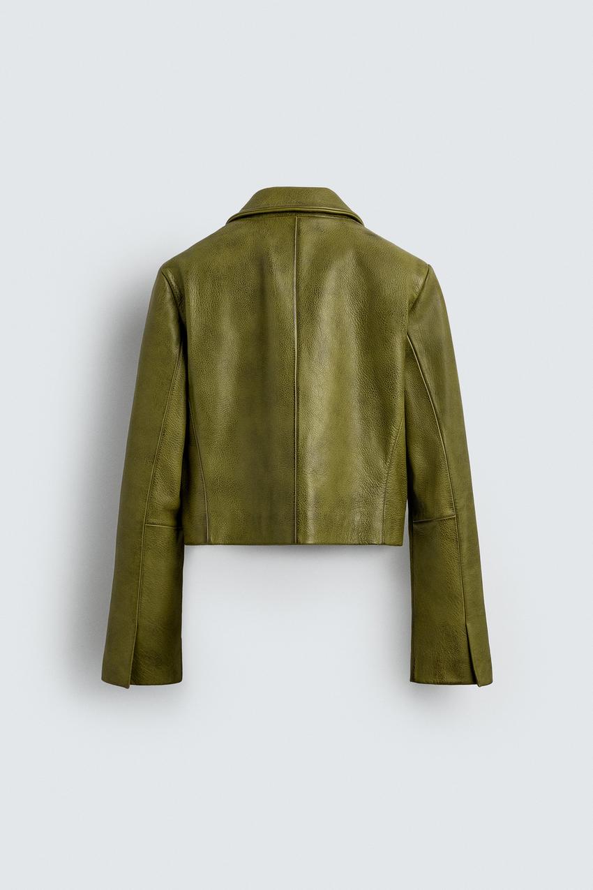 Cropped Fit Leather Blazer Harry Lambert for Zara x Disney