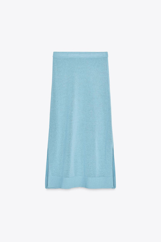 Knit midi skirt