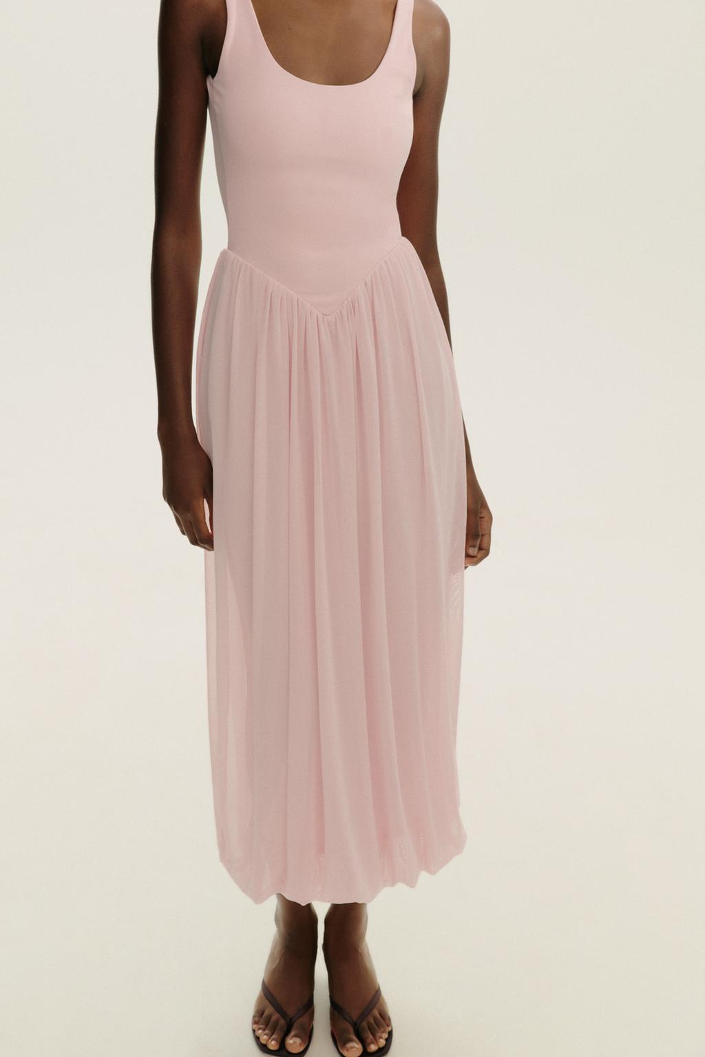 Contrast Tulle Dress