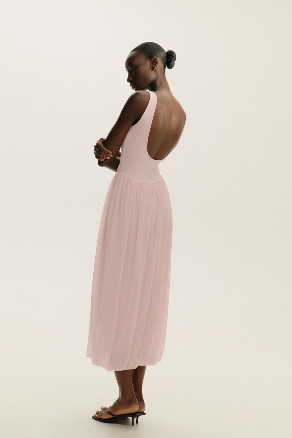 Contrast Tulle Dress