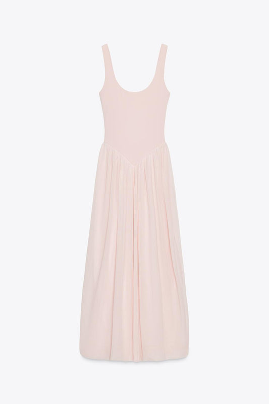 Contrast Tulle Dress