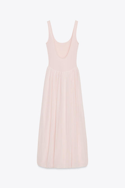 Contrast Tulle Dress