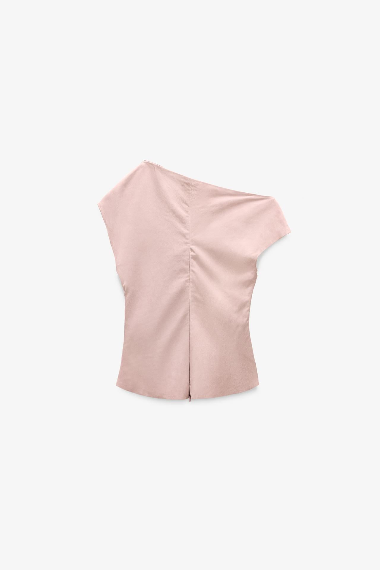 Limited Edition Draped Suede Leather Top