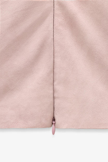 Limited Edition Draped Suede Leather Top