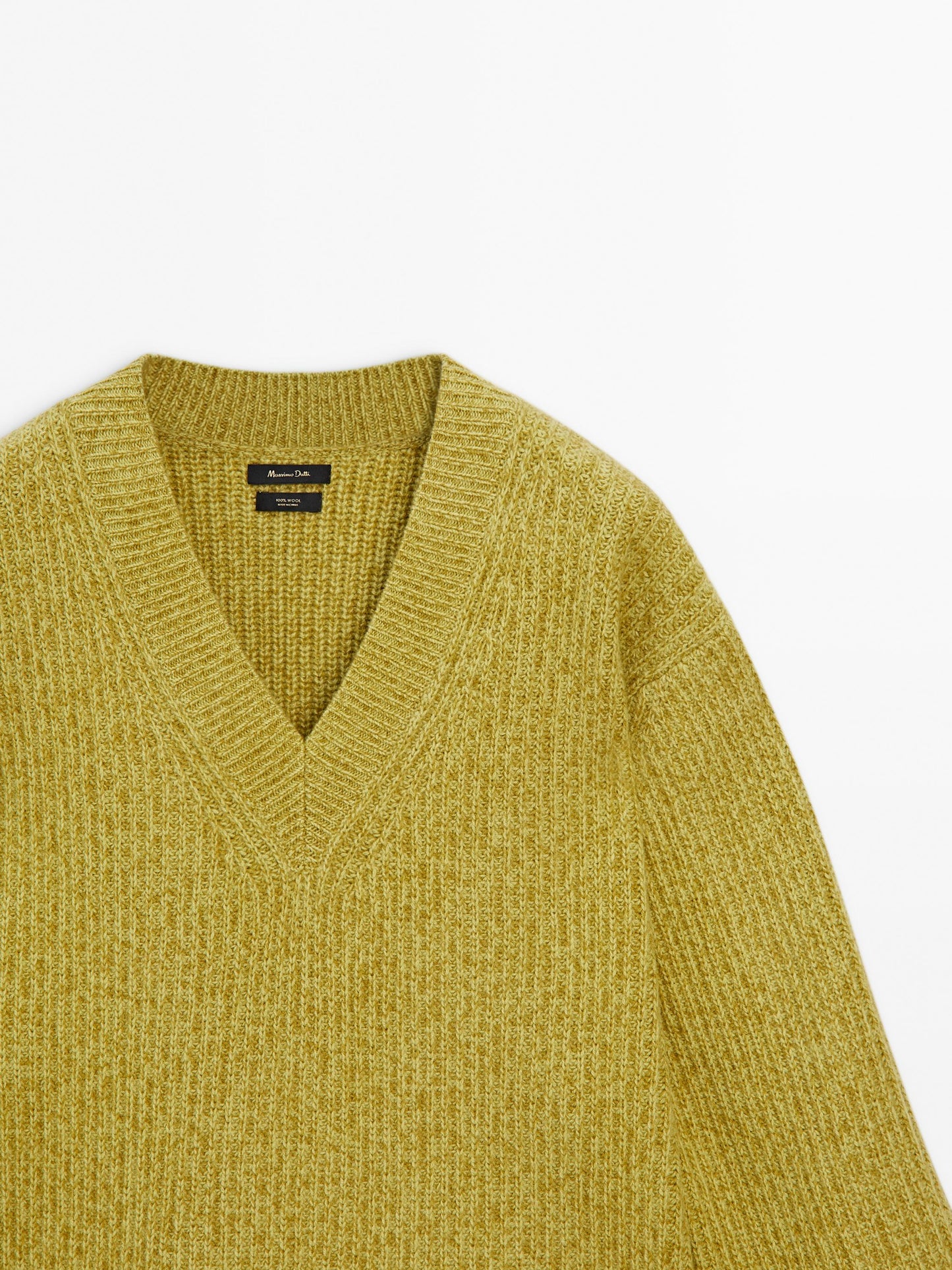 Sweater with wide V-neck