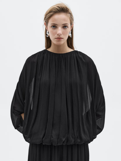 Flowing balloon blouse