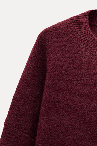 Plain knit sweater