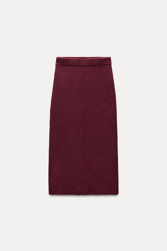 Plain knit skirt