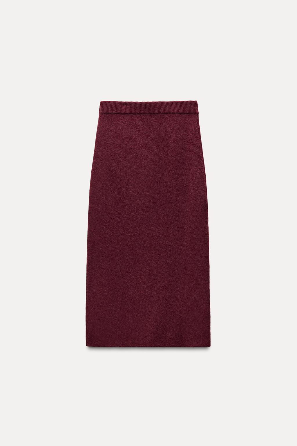 Plain knit skirt