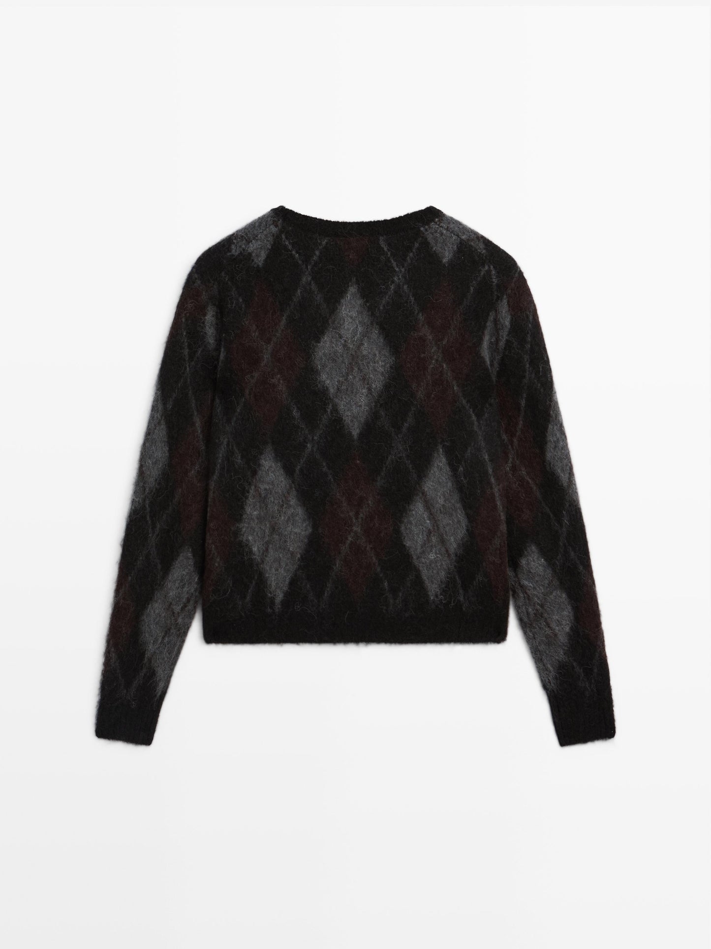 Alpaca wool diamond knit jumper