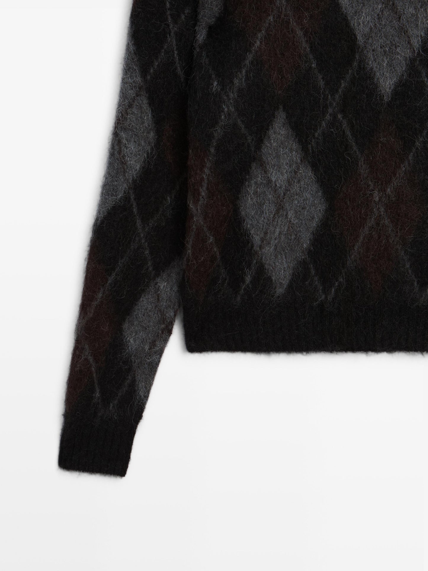 Alpaca wool diamond knit jumper