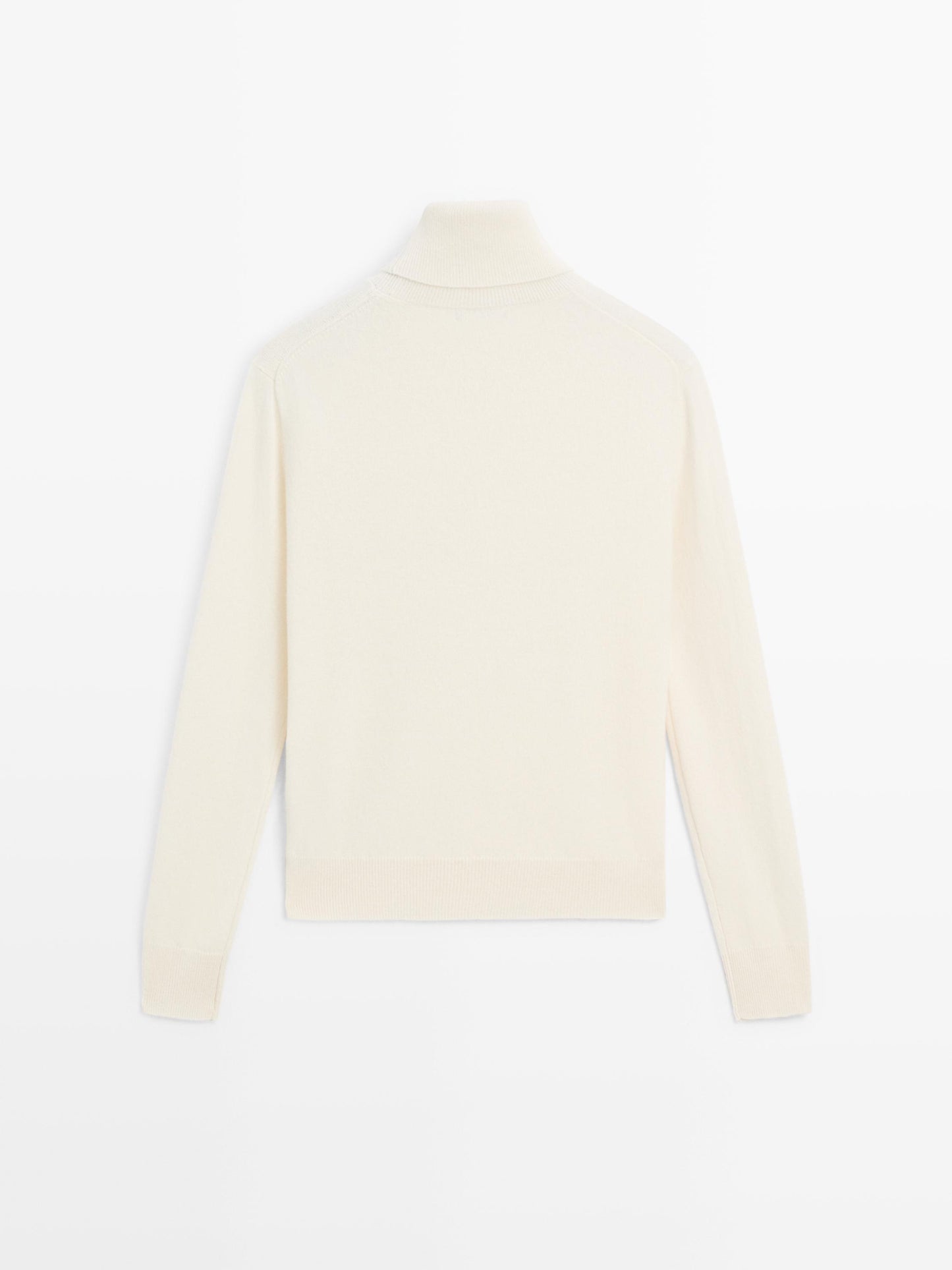 Wool blend knit sweater with high neck