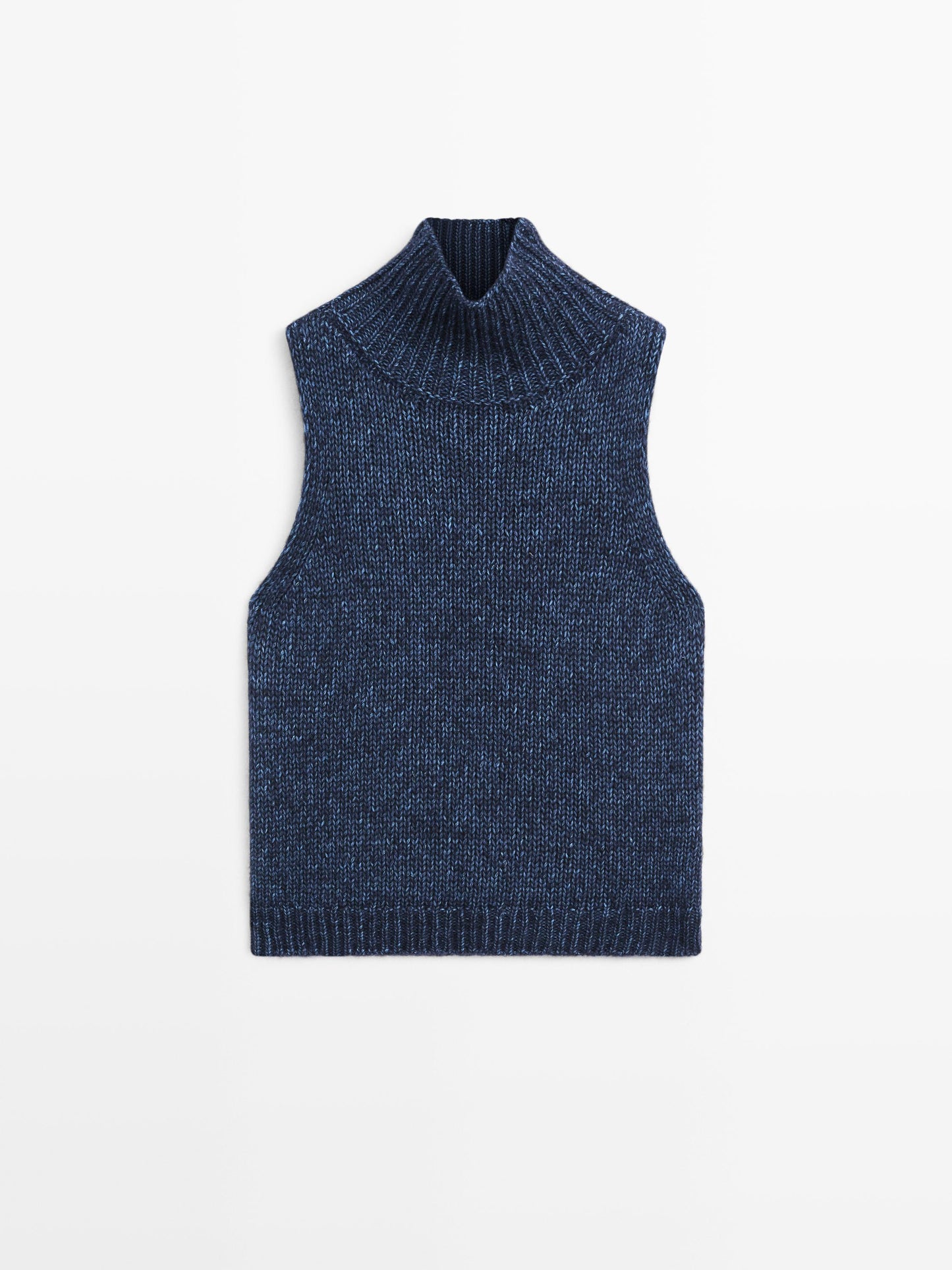 Turtleneck knit vest