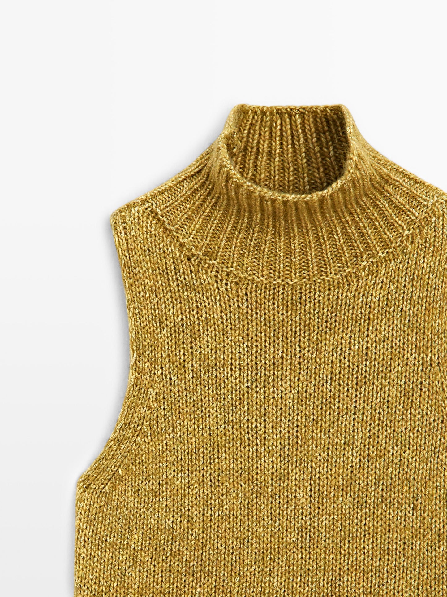 Turtleneck knit vest