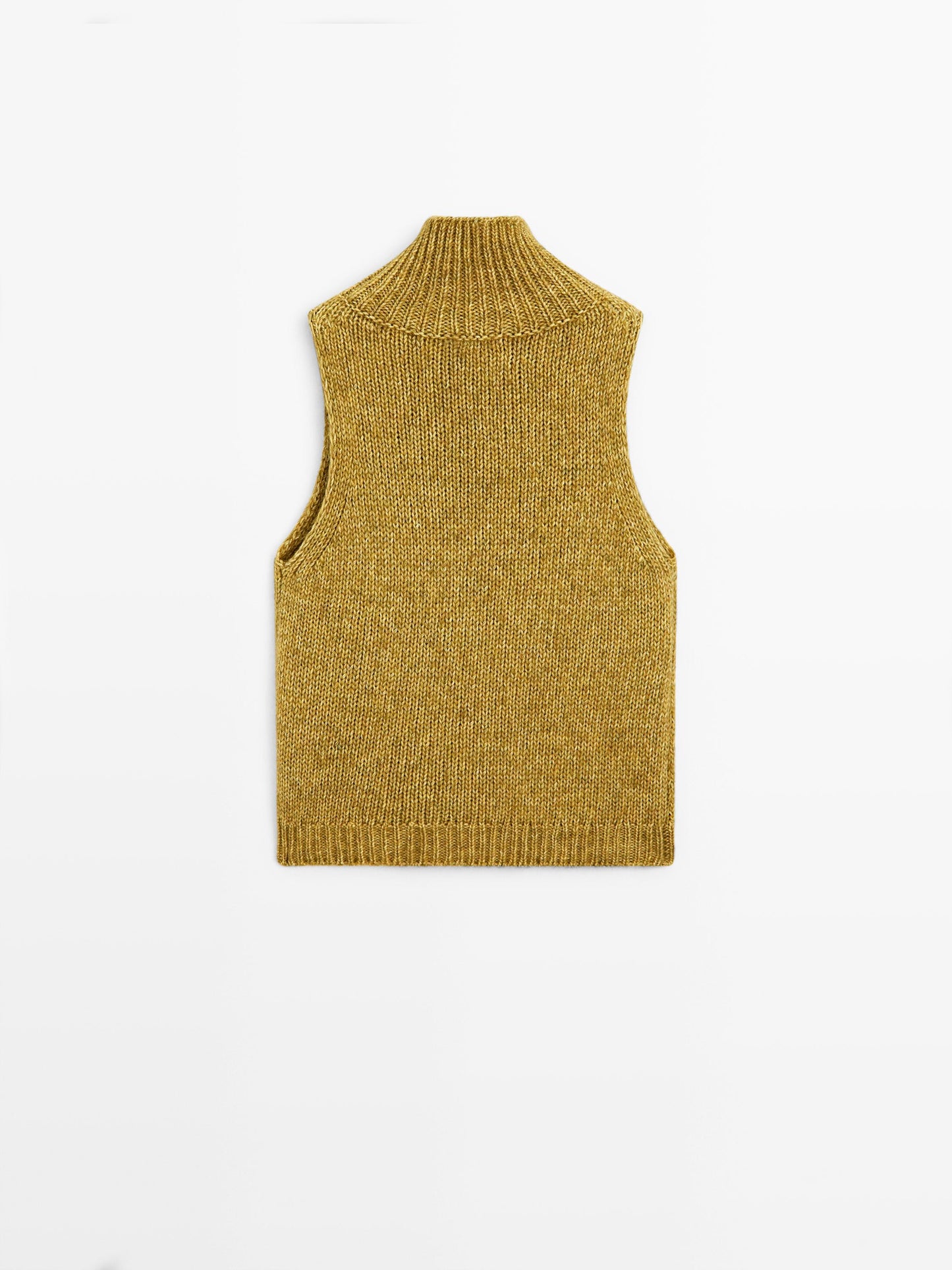 Turtleneck knit vest