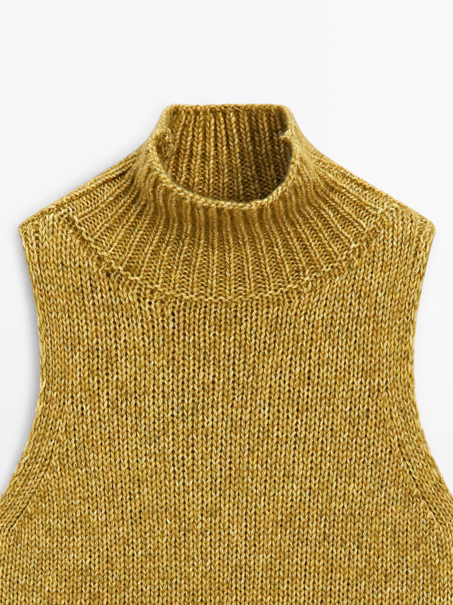Turtleneck knit vest