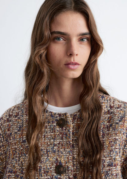 Cropped Bouclé Jacket