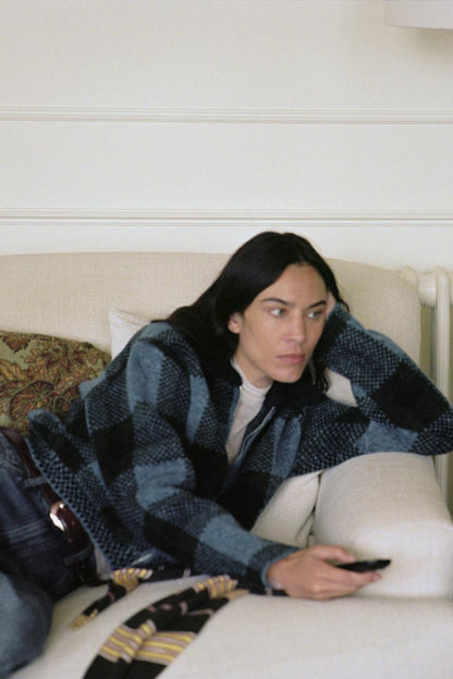 Checked Cardigan