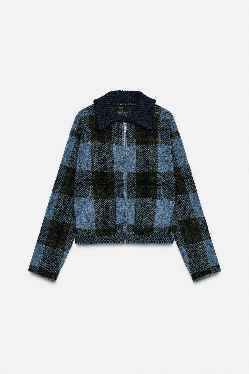 Checked Cardigan