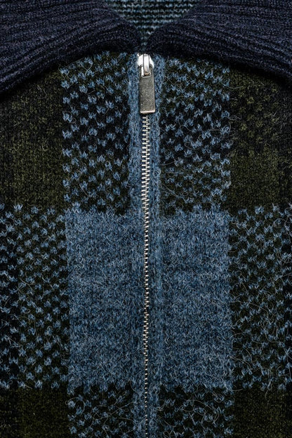 Checked Cardigan