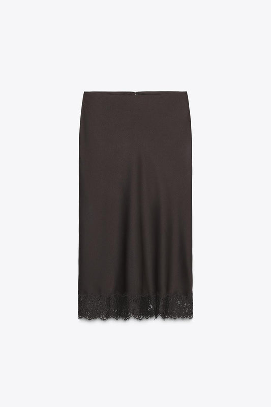 ZW COLLECTION Satin Lace Skirt