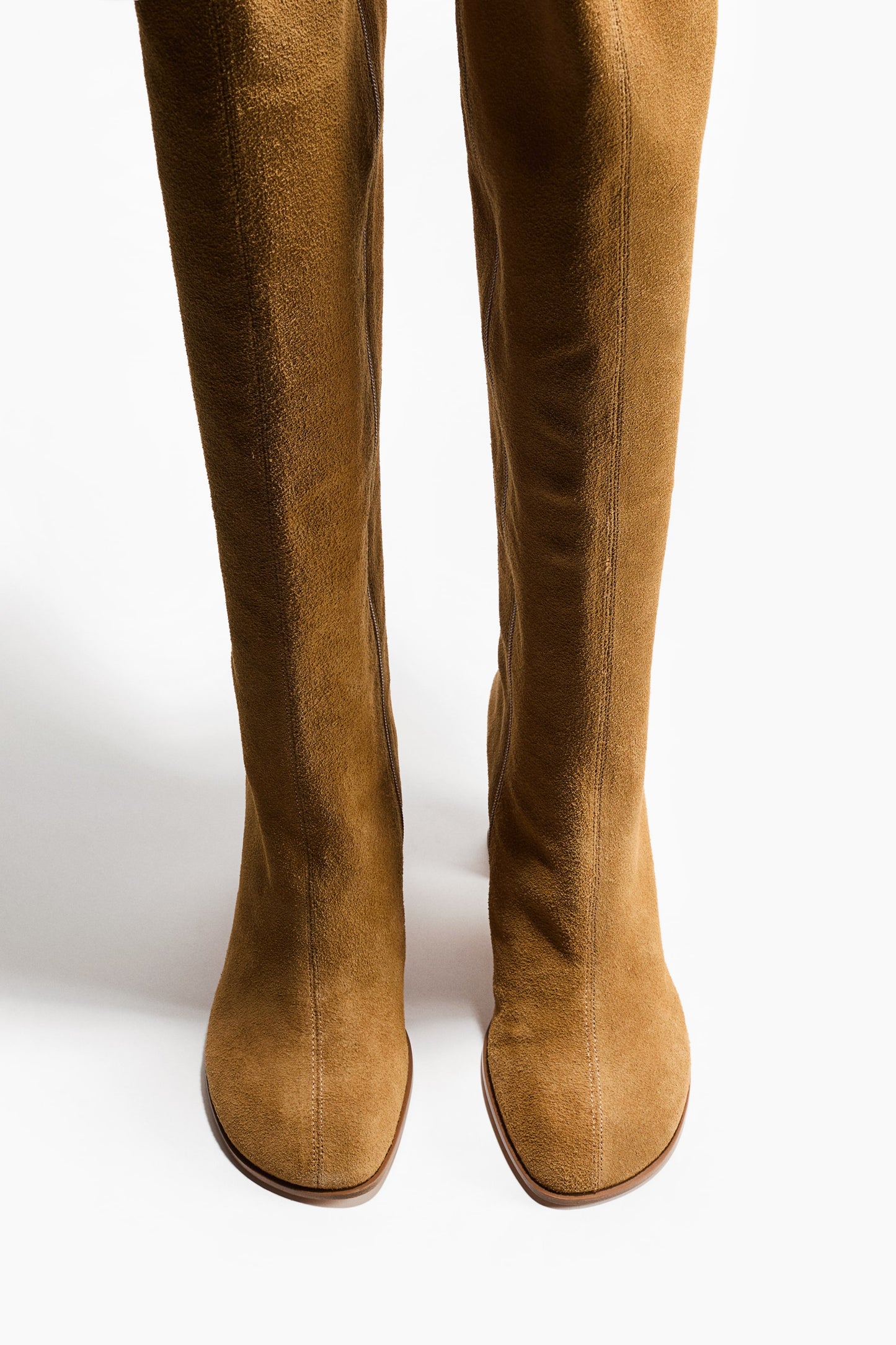 Over-the-knee suede boots