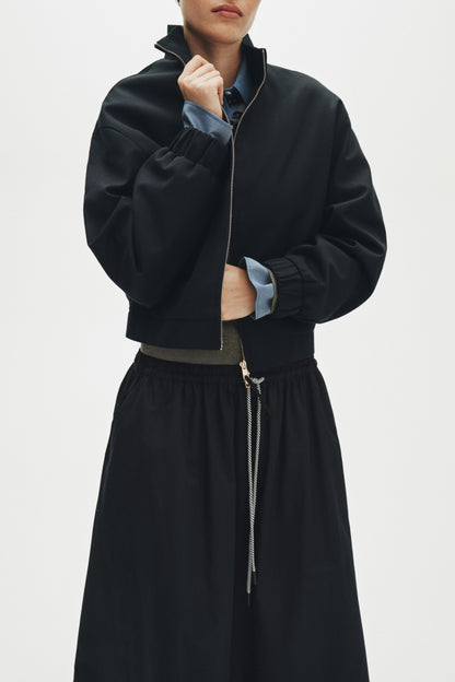 Cotton drawstring skirt
