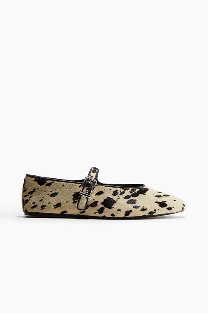 Leather Mary Jane ballet flats