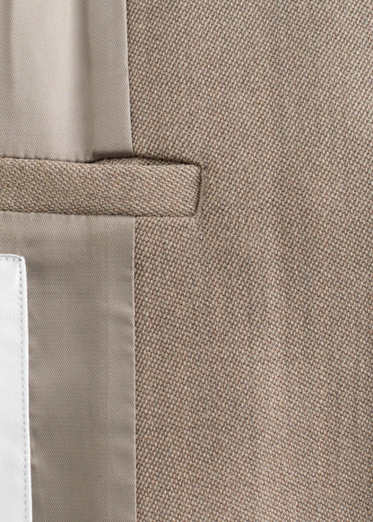 Tie-Belt Wool Trench Coat
