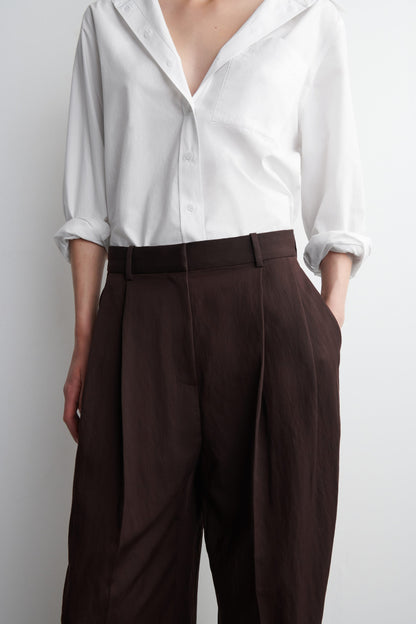 Relaxed Fluid Wide-Leg Trousers