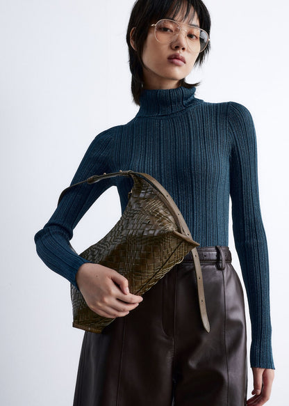 Interwoven Leather Crossbody Bag