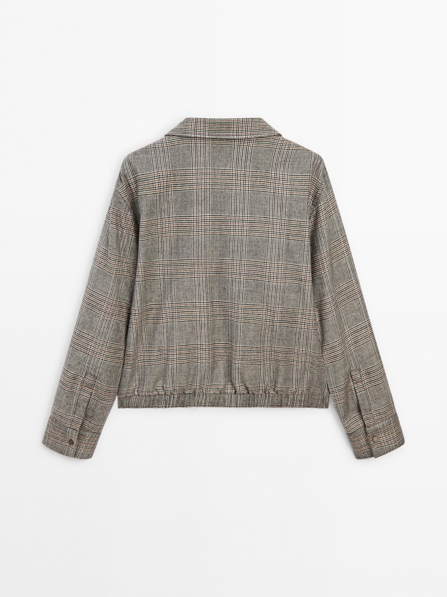 Checked bomber jacket