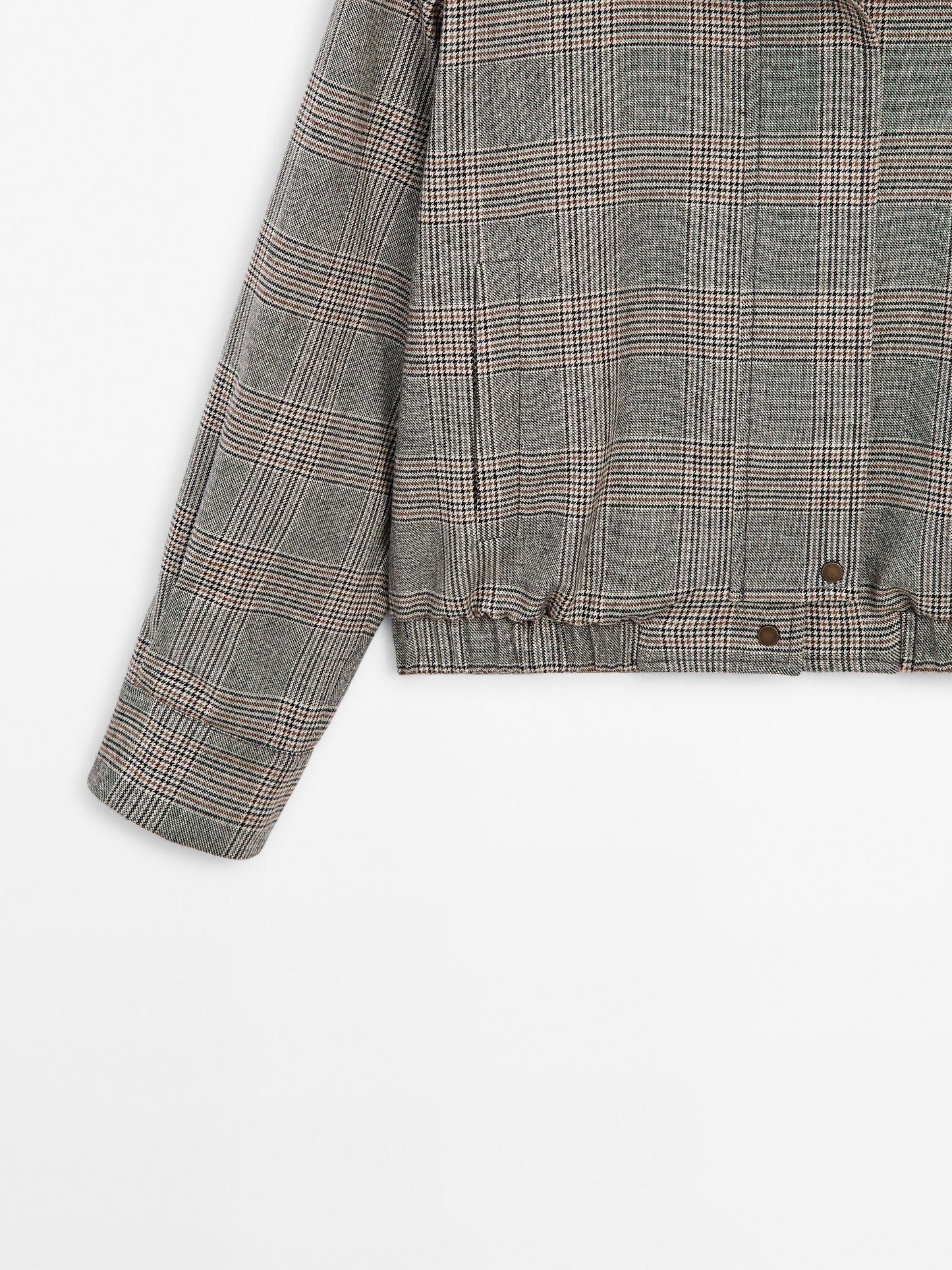 Checked bomber jacket