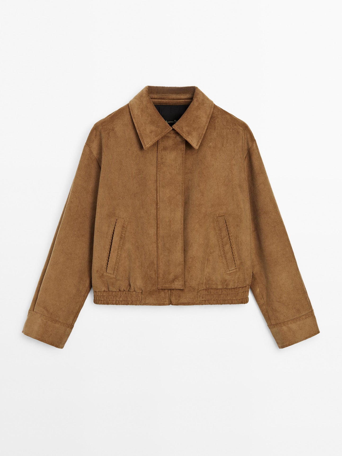 Cotton corduroy bomber jacket