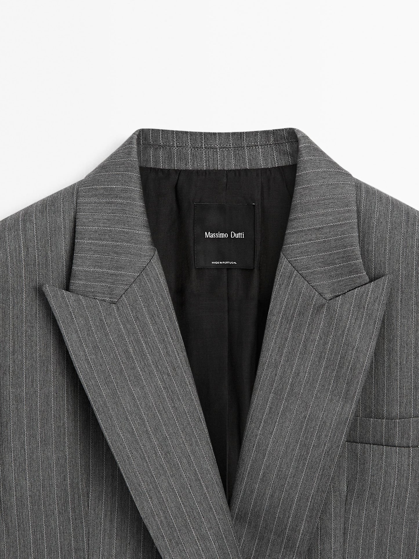100% wool pinstripe blazer