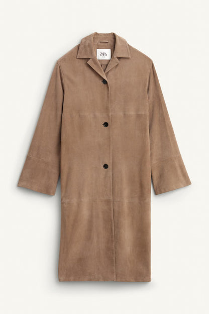 100% Suede Leather Coat Limited Edition